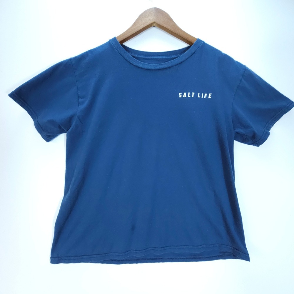 Salt Life T Shirt Mens YXL Blue Skate Surf Fish Dive Graphic Tee Streetwear